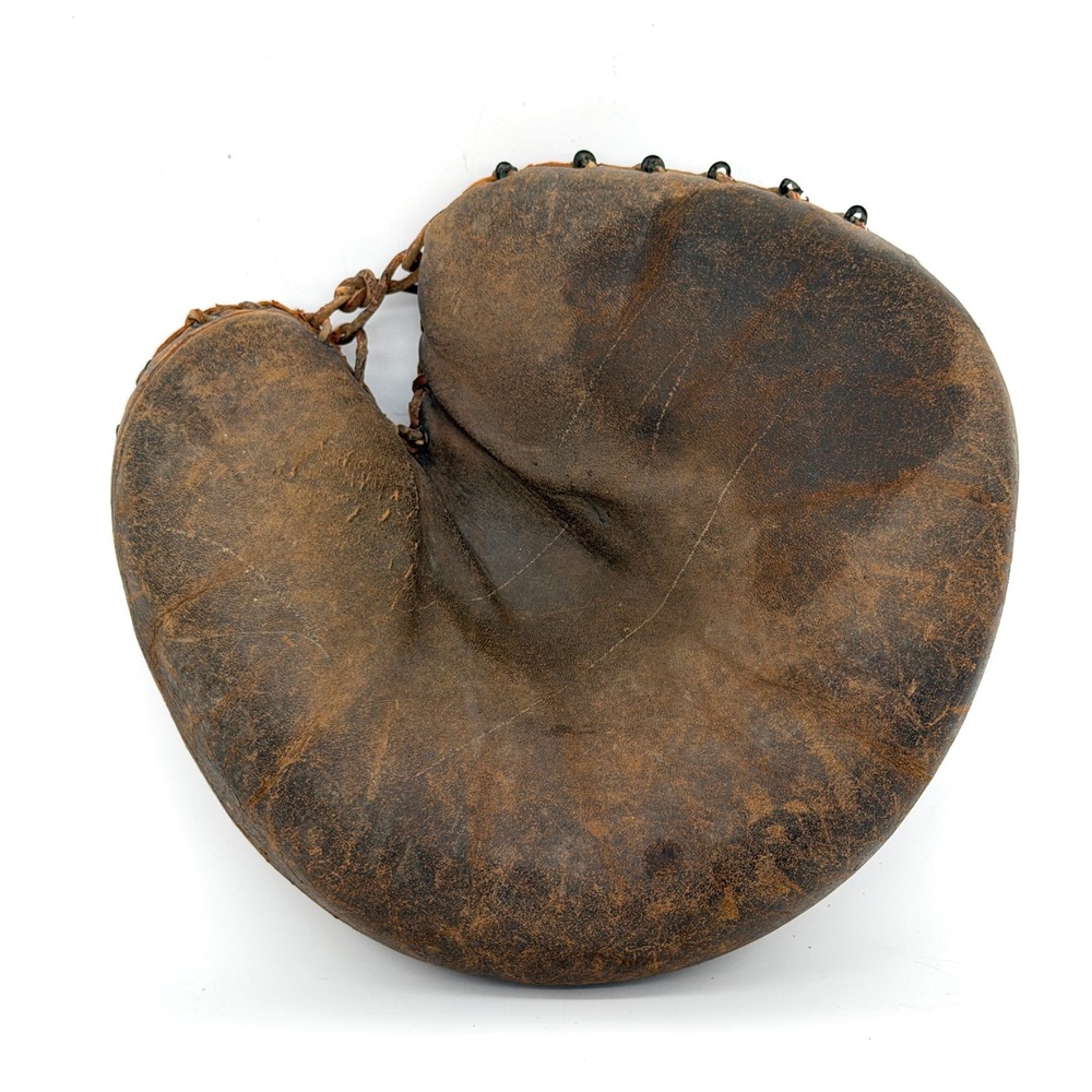 Vintage JC Higgins Leather Catchers Mitt Antique Baseball Glove Sears Roebuck